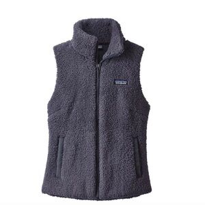 Patagonia Los Gatos Vest Sz XL Gray Smolder Blue Fleece Full Zip Pockets